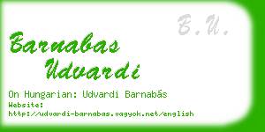 barnabas udvardi business card